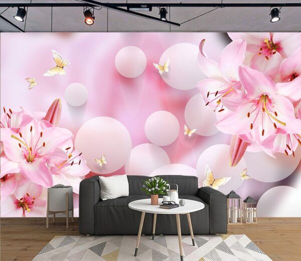 Fleurs roses et papillons u37477pig1m 600x520 - Fleurs roses et papillons - tegory