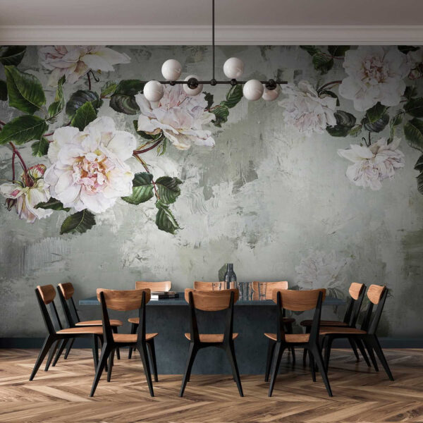 Peinture de fleurs sur un mur Peinture de fleurs sur un mur