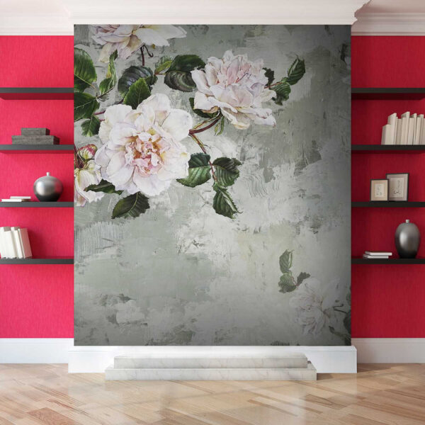Peinture de fleurs sur un mur Peinture de fleurs sur un mur