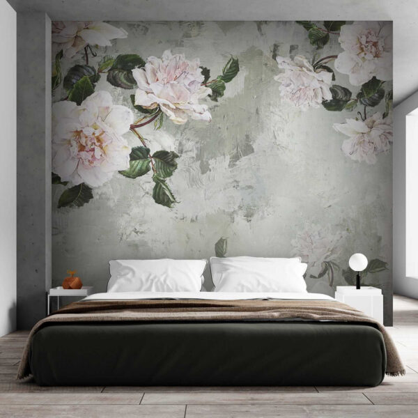 Peinture de fleurs sur un mur Peinture de fleurs sur un mur