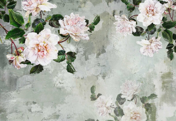 Peinture de fleurs sur un mur Peinture de fleurs sur un mur