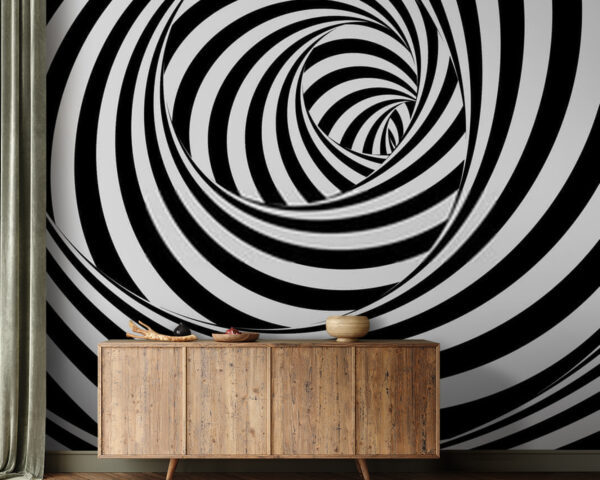 Motif en spirale noir et blanc Motif en spirale noir et blanc