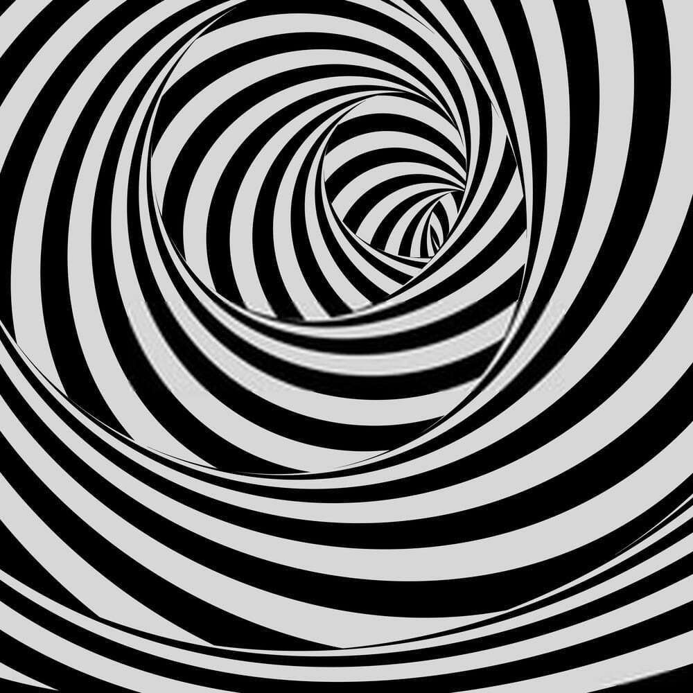 Motif en spirale noir et blanc Motif en spirale noir et blanc