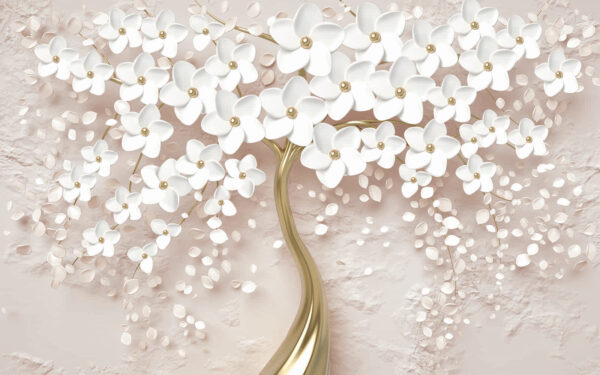 Fleurs blanches élégantes dans un vase élégant Fleurs blanches élégantes dans un vase élégant