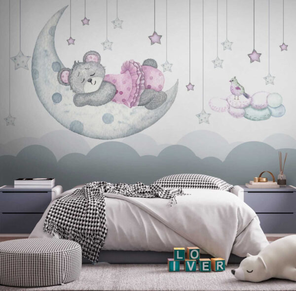 Ourson dormant sur la lune Ourson dormant sur la lune
