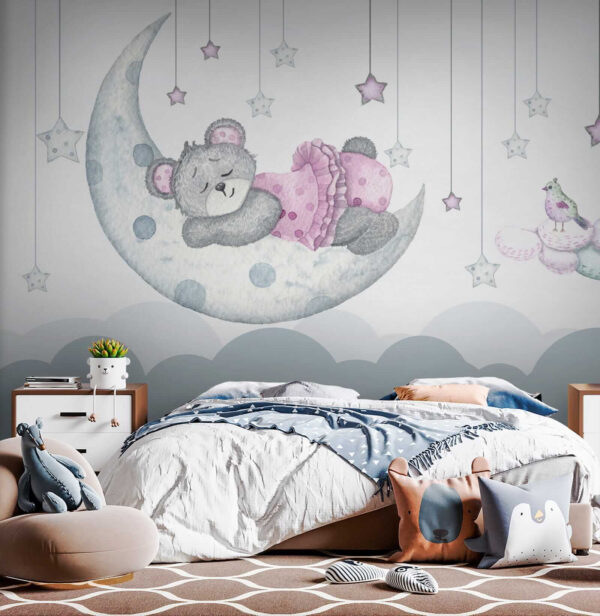 Ourson dormant sur la lune Ourson dormant sur la lune