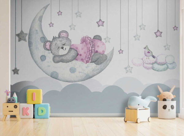 Ourson dormant sur la lune Ourson dormant sur la lune