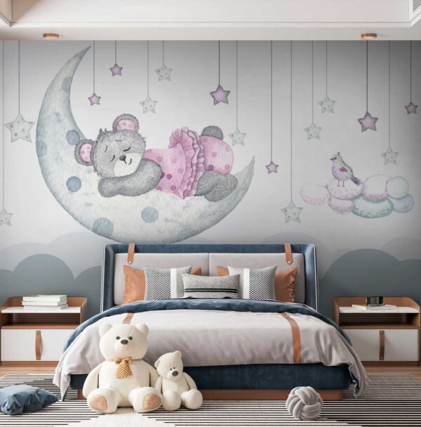 Ourson dormant sur la lune Ourson dormant sur la lune
