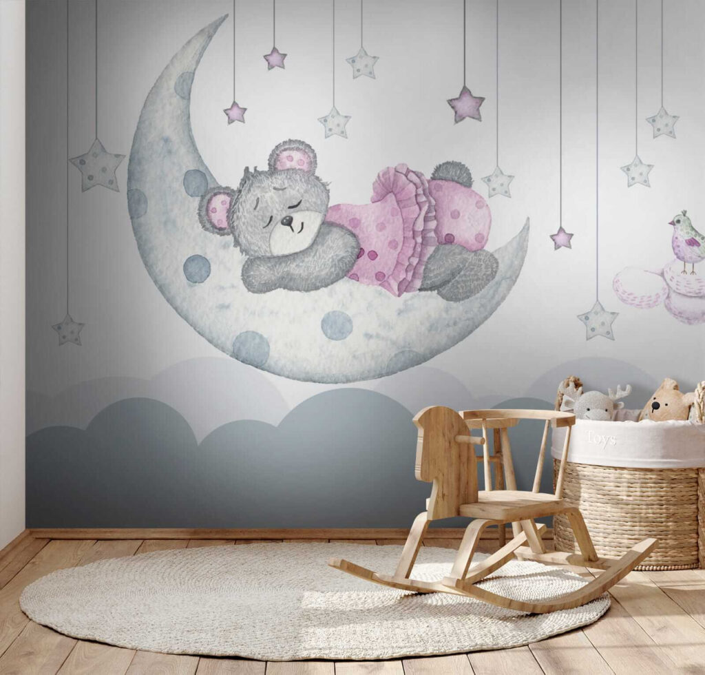 Teddy bear sleeping on the moon Teddy bear sleeping on the moon