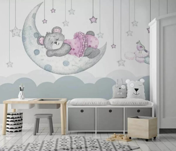 Ourson dormant sur la lune Ourson dormant sur la lune