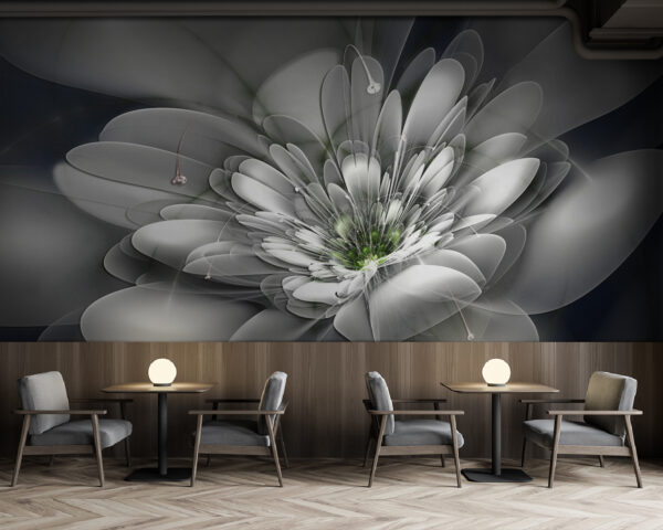 Fleur blanche avec centre vert u36925piz137 600x480 - Fleur blanche avec centre vert - tegory
