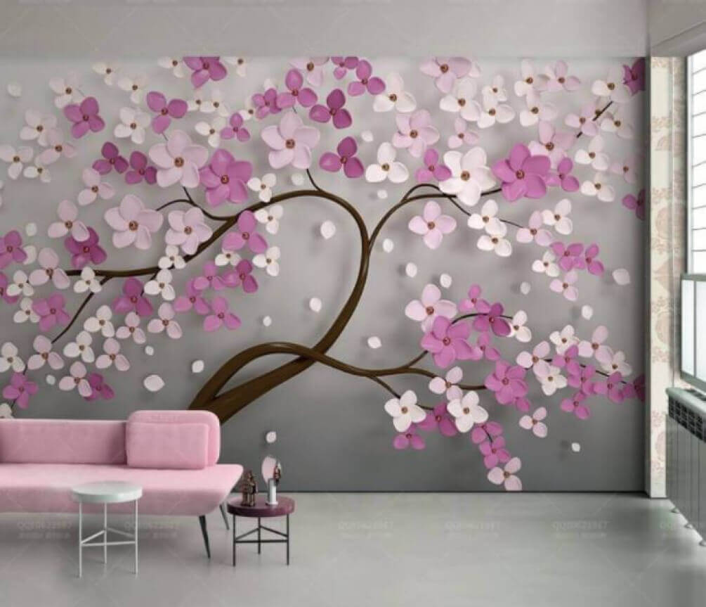 Arbre à fleurs roses et blanches u36709pig1m - Arbre à fleurs roses et blanches - tegory