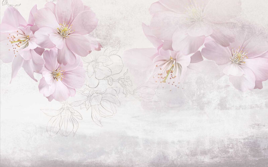 Papier peint Les fleurs délicates dansent dans la brise – Image 2