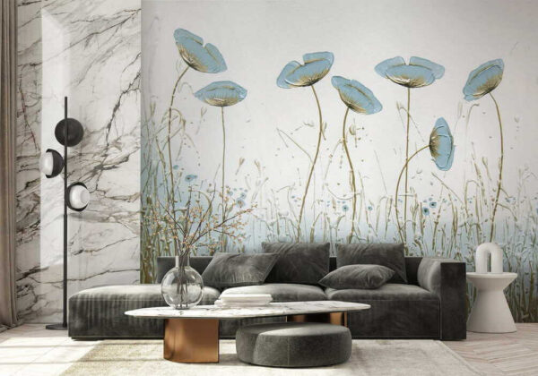 Peinture de fleurs dans un champ Peinture de fleurs dans un champ