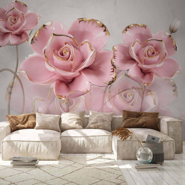 Groupe de fleurs roses Groupe de fleurs roses