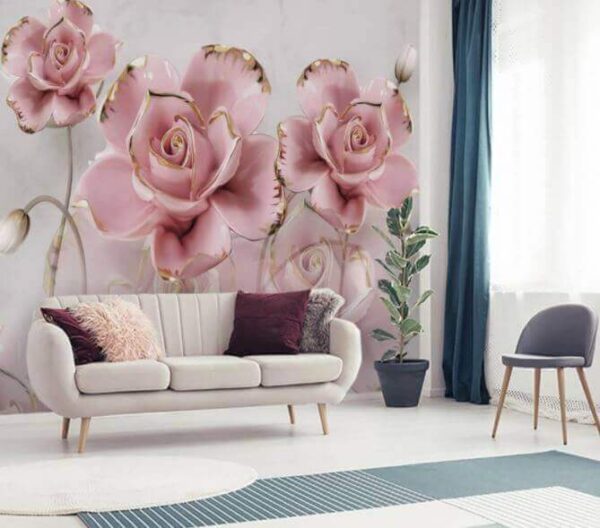 Groupe de fleurs roses Groupe de fleurs roses