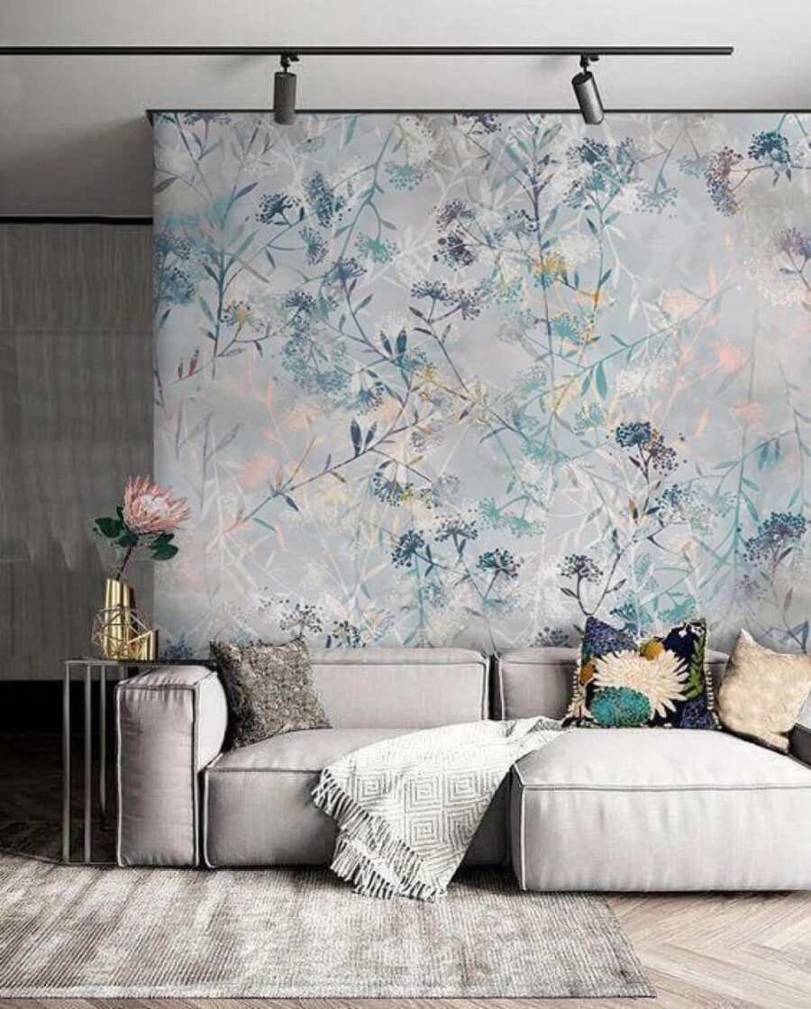 Motif de fleurs et de feuilles