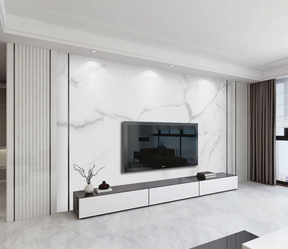 u33873pig1m - Surface en marbre blanc avec des veines noires - tegory