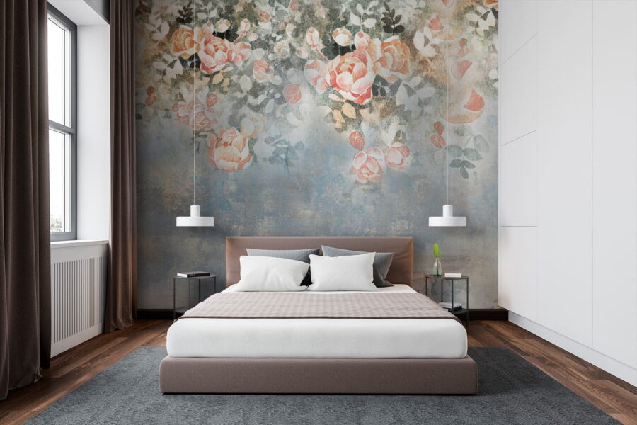 Peinture de fleurs et de feuilles