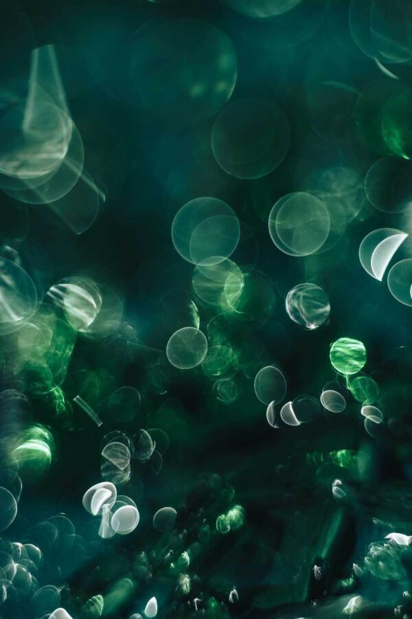 Image floue de cercles verts et blancs Image floue de cercles verts et blancs