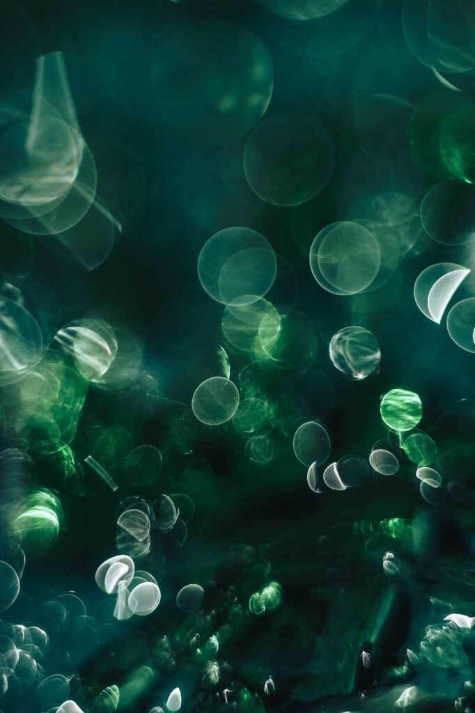 Image floue de cercles verts et blancs Image floue de cercles verts et blancs