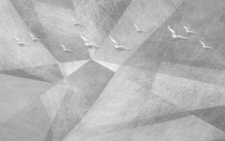 Groupe d'oiseaux volant dans le ciel