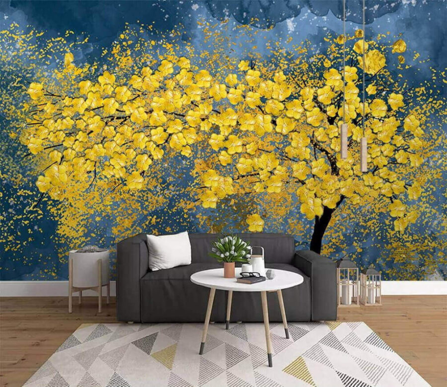 Arbre à feuilles jaunes