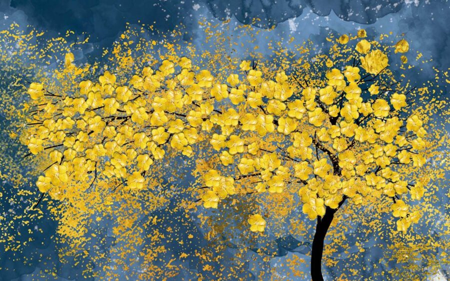 Arbre à feuilles jaunes