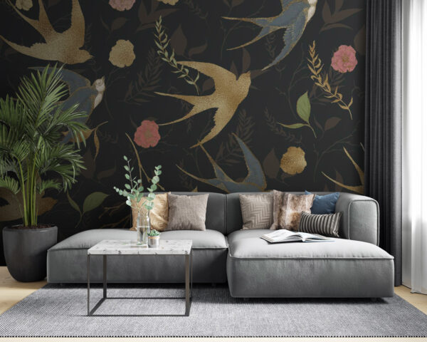 Motif d'oiseaux et de fleurs Motif d'oiseaux et de fleurs