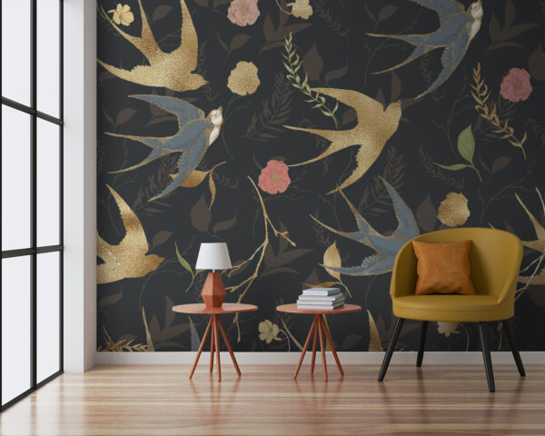 Motif d'oiseaux et de fleurs Motif d'oiseaux et de fleurs