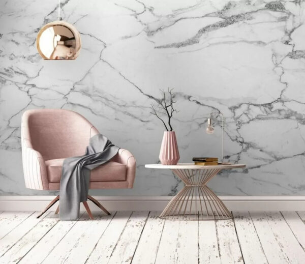 Papier peint Papier peint Marbre blanc et noir (UGS : u32602)