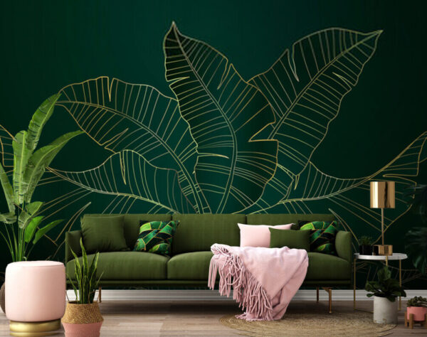 Feuilles élégantes sur fond sombre Feuilles élégantes sur fond sombre