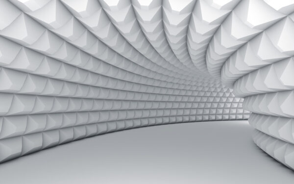 Tunnel blanc avec de nombreuses cases Tunnel blanc avec de nombreuses cases
