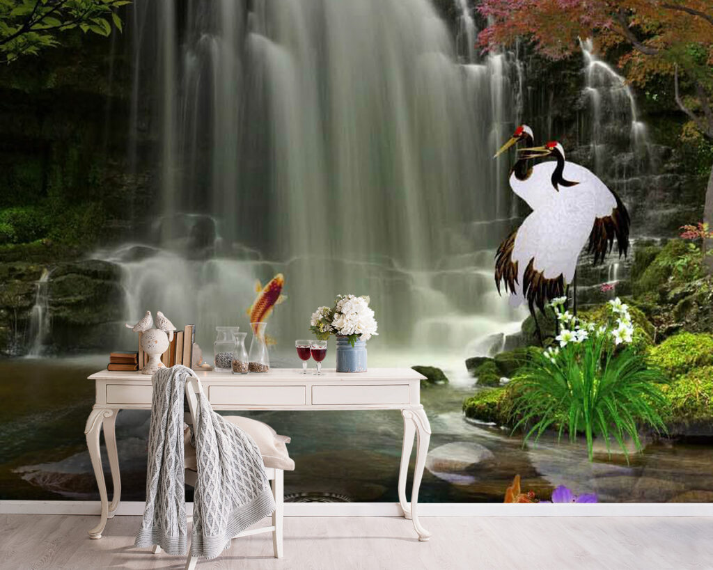 Cascade avec oiseaux et poissons u30626pig5 1024x819 - Cascade avec oiseaux et poissons - tegory