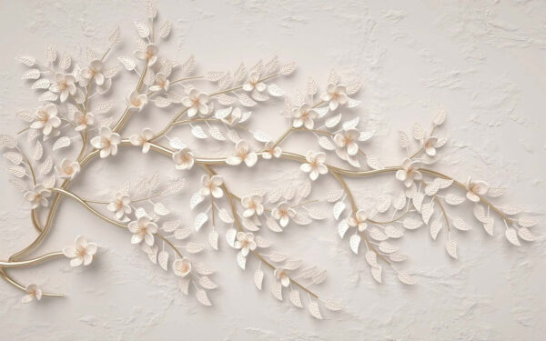 Élégante ferronnerie florale sur fond blanc Élégante ferronnerie florale sur fond blanc