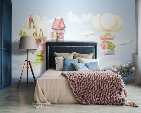 Maisons de dessins animés flottant dans le ciel u30533pib87 600x480 - Maisons de dessins animés flottant dans le ciel - tegory