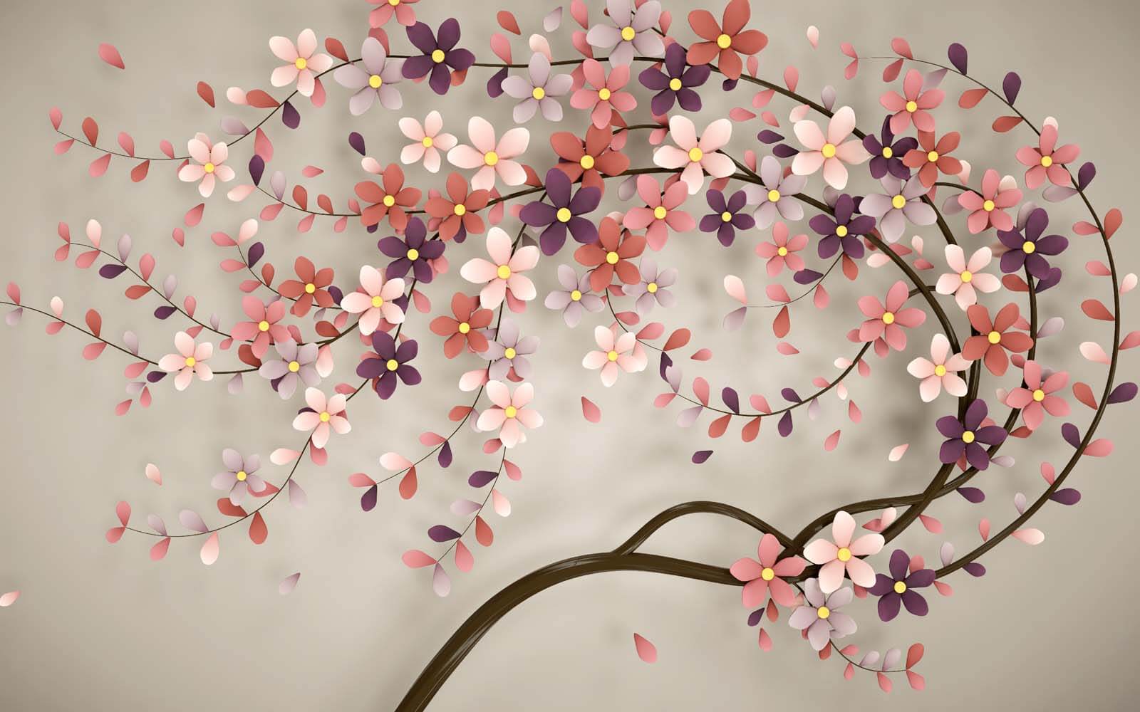 Arbre avec des fleurs u30093p - Arbre avec des fleurs - tegory