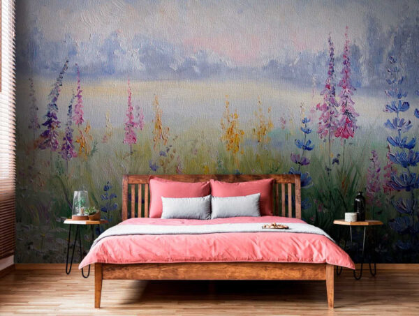 Peinture de fleurs dans un champ Peinture de fleurs dans un champ