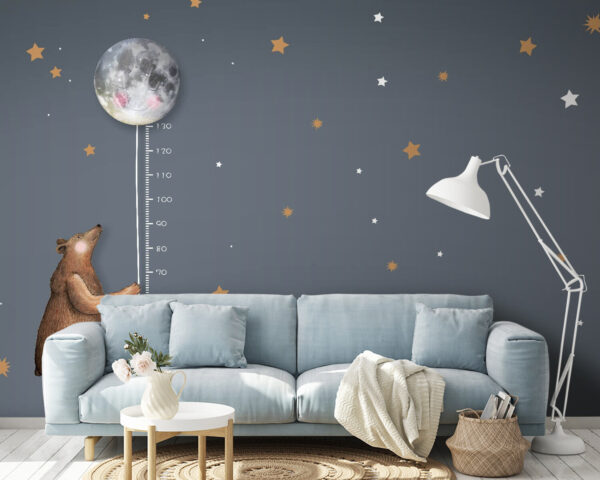 Ours tenant une lune Papier peint Ours tenant une lune