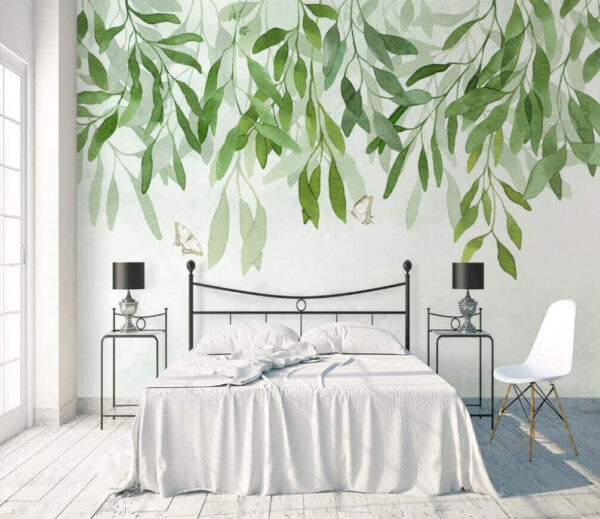 Peinture de feuilles et de papillons Peinture de feuilles et de papillons