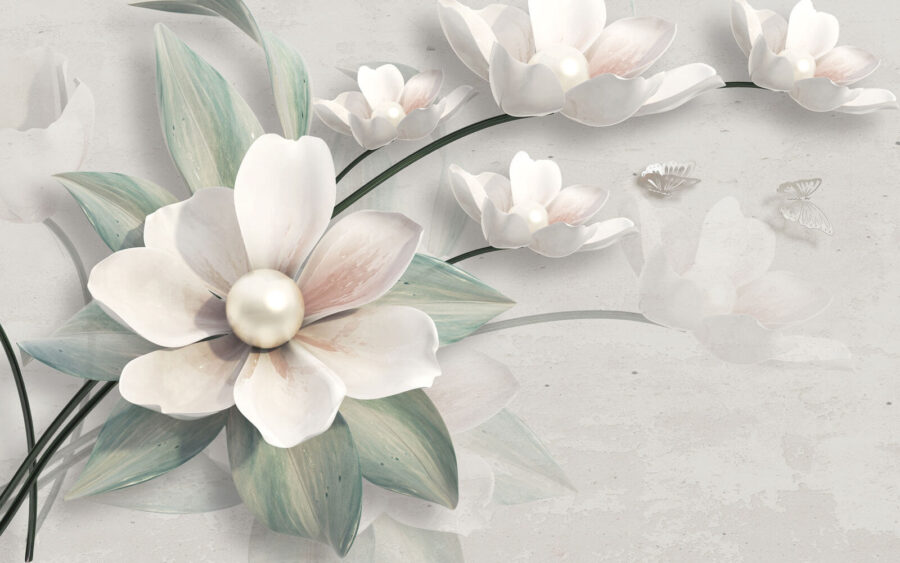 Fleurs délicates aux tons doux