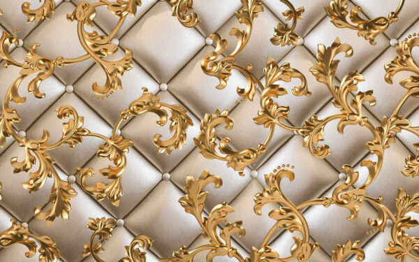 Décor métallique à motifs opulents Décor métallique à motifs opulents