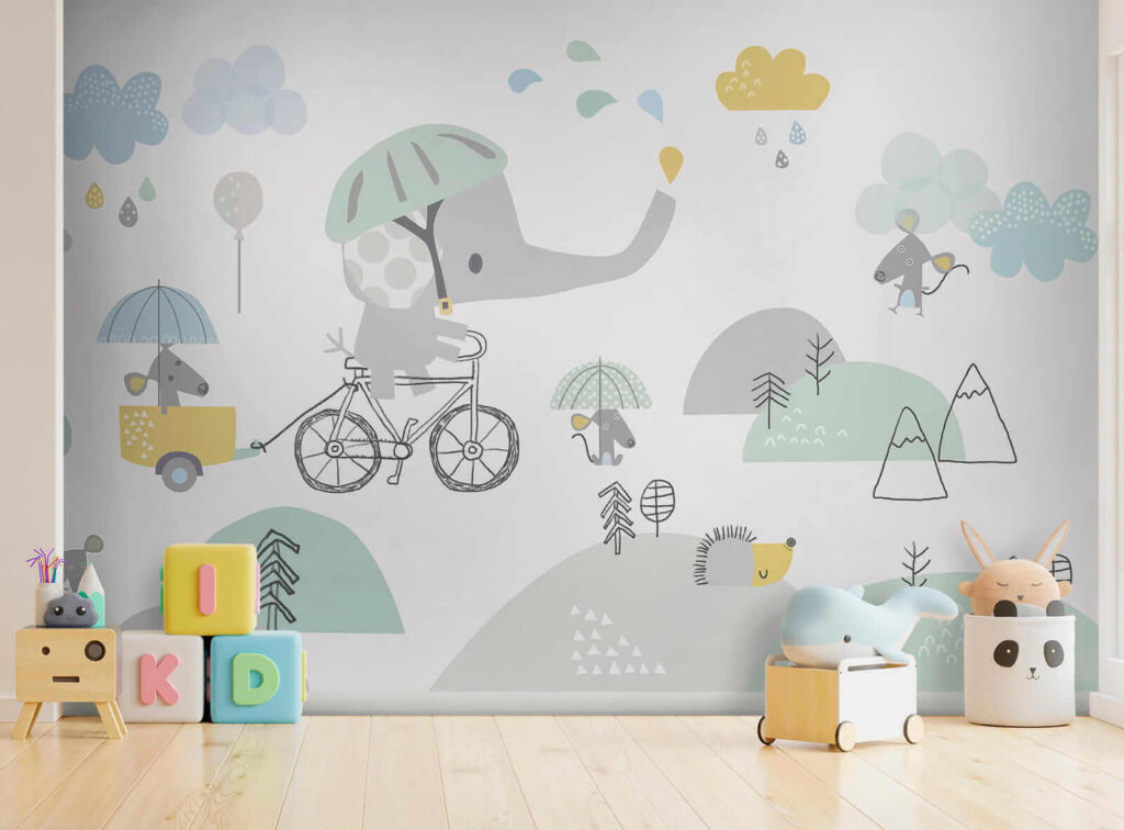 u28124pir6 1024x756 - Dessin animé d'un éléphant à bicyclette - tegory