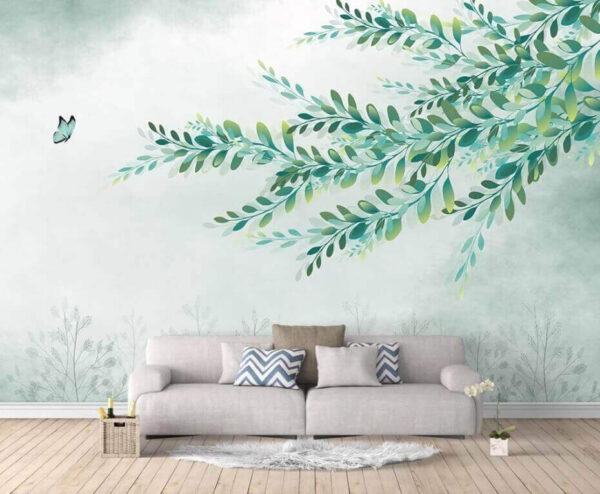 Feuilles vertes sur une branche u27382pig1m 600x494 - Feuilles vertes sur une branche - tegory