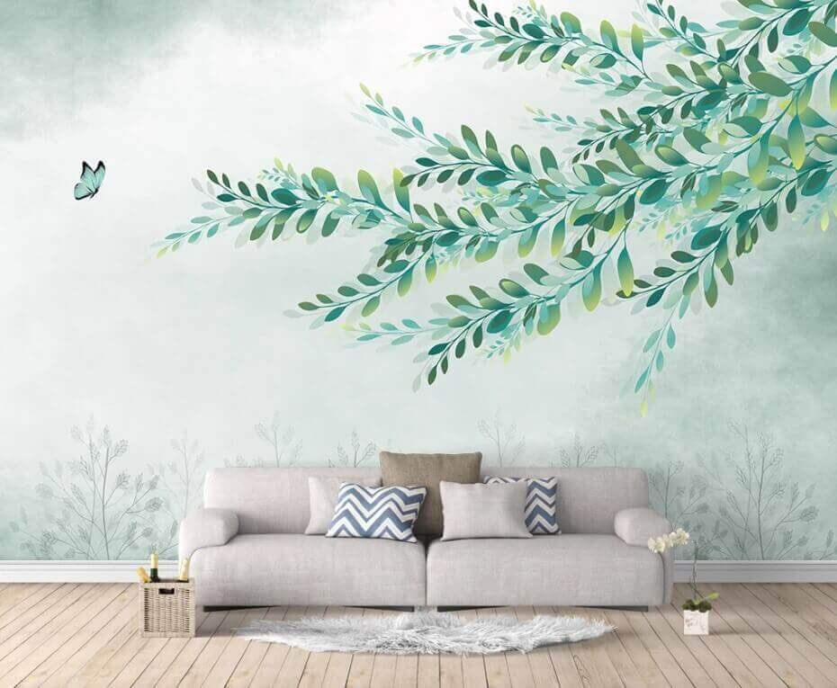 Feuilles vertes sur une branche u27382pig1m - Feuilles vertes sur une branche - tegory