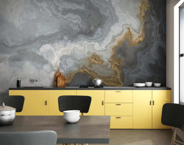 Papier peint Papier peint Élégants tourbillons de couleurs terreuses (UGS : u27203)