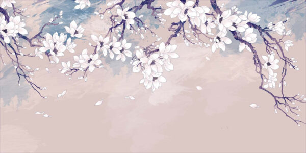 Fleurs blanches sur une branche d'arbre Fleurs blanches sur une branche d'arbre
