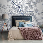 Papier peint Carte d'une ville