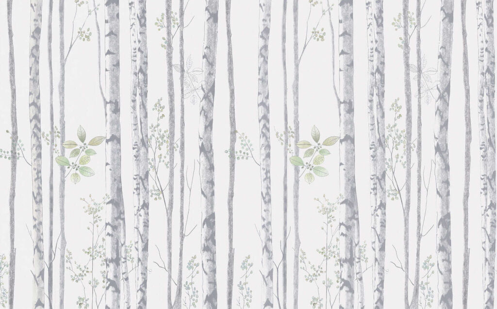 Papier peint avec des arbres et des feuilles Papier peint avec des arbres et des feuilles