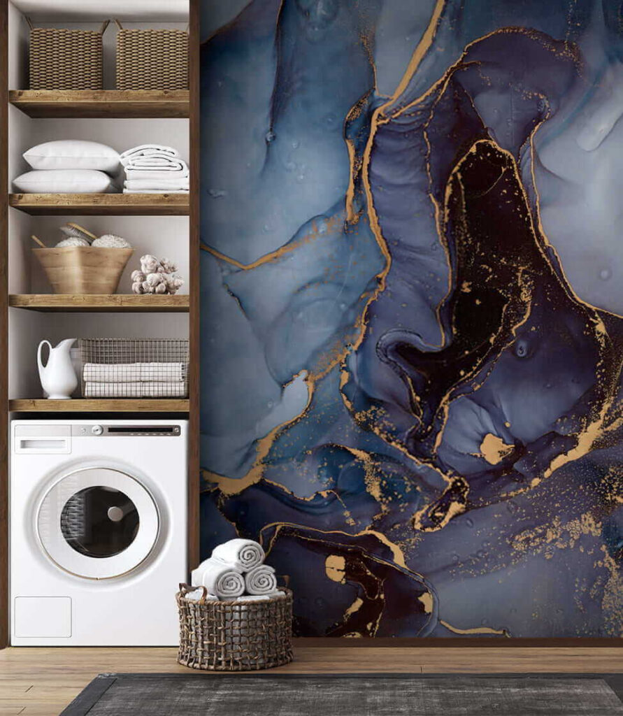 Elegant Sapphire and Metallic Streams